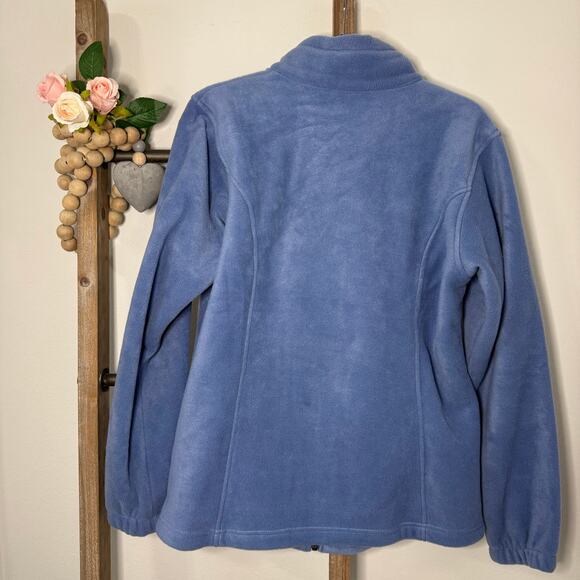 Columbia Soft Blue‎ Long Sleeve Full Zip Fleece Size Large - Picture 6 of 10